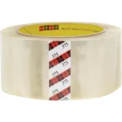 3M&#153; 375 Carton Sealing Tape 2&quot; x 55 Yds. 3.1 Mil Clear - Pkg Qty 36
