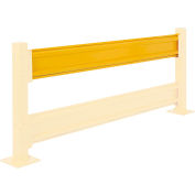 Global Industrial™ Protective Steel Guard Rail, 7'L, Yellow