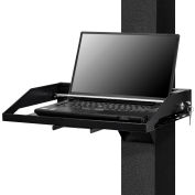 Global Industrial™ Locking Laptop Tray, Fits Up to 17" Laptops, Black