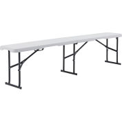 Global Industrial™ 6' Fold In Half Bench, White