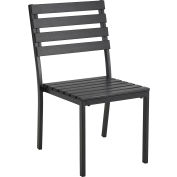 Global Industrial™ Stackable Outdoor Dining Armless Chair, Black, 4 Pack