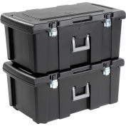 Footlocker Wheeled Storage Tote 22 Gallon 31-1/8x17-1/2x13-7/8