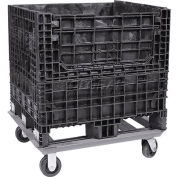 ORBIS Steel Dolly For Bulk Container DKD-4845 - 48x45 Footprint, 2 Swivel, 2 Rigid 5" Casters