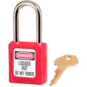 Master Lock® Safety 410 Series Zenex™ Thermoplastic Padlock, Red, 410RED