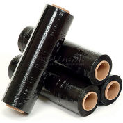 Western Plastic Stretch Wrap, Blown, 80 Gauge, 18"Wx1500'L, Black - Pkg Qty 4