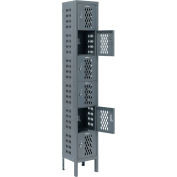 Global Industrial Infinity® Six Tier 6 Door Ventilated Locker, 12"Wx18"Dx12"H, Assembled