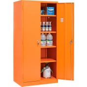 Global Industrial Emergency Preparedness Cabinet, 36"Wx24"Dx78"H, Orange, Unassembled