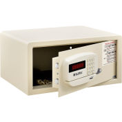 Global Industrial Personal Hotel Safe Electronic Lock Card Slot 15x10x7 Keyed Differently WHT