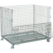 Global Industrial, Folding Wire Container 48"L x 40"W x 42-1/2"H 3000 Lb. Capacity