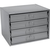 Durham Steel Compartment Box Rack 20 x 15-3/4 x 15 with 4 of 24-Compartment Boxes