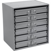 Durham Steel Compartment Box Rack 15-1/4 x 11-3/4 x 16-3/8 with 6 of 24-Compartment Boxes