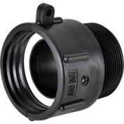Global Industrial Polypropylene S60x6 Female Buttress x 2" Male NPS Pipe Thread Adapter - Pkg Qty 5