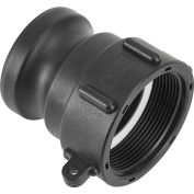 Global Industrial Polypropylene 2" Female NPS Pipe Thread x 2" Part A Camlock Adapter - Pkg Qty 5