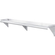 Global Industrial Wall Mount Shelf with 1-1/2" Lip 18 Gauge 430 Stainless Steel 72"W x 12"D