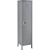 Global Industrial™ Infinity® Single Tier 1 Door Locker, 18"Wx18"Dx72"H, Gray, Assembled