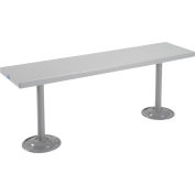 Global Industrial&#153; Locker Room Bench, Plastic Top with Trapezoid Legs, 48&quot;W x 12&quot;D x 17&quot;H