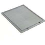Global Industrial Lid LID231 for Stack and Nest Storage Container SNT225, SNT230, Gray - Pkg Qty 3