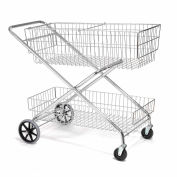 Global Industrial™ Wire Utility Basket Mail Cart, 200 Lb. Capacity