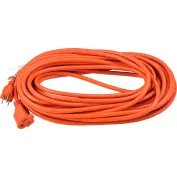 U.S. Wire 68100 100 Ft. Single Tap Extension Cord w/ Lighted Ends, 10/3 Ga.  SJWT-A, 300V, Yellow