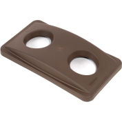 Bottle & Can Recycling Lid for Rubbermaid Recycling Container - Brown
