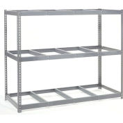 Wide Span Rack 96"W x 36"D x 96"H With 3 Shelves No Deck 800 Lb Capacity Per Level - Gray