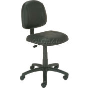 Interion&#174; Task Chair With Mid Back, Synthetic Leather, Black