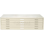 Interion® - Blueprint Flat File Cabinet – 5 Drawer - 41”W – Putty