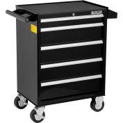 Global Industrial™ 26-3/8" x 18-1/8" x 37-13/16" 5 Drawer Black Roller Tool Cabinet
