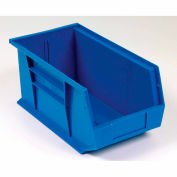 Global Industrial™ Plastic Stack & Hang Bin, 5-1/2"W x 14-3/4"D x 5"H, Blue - Pkg Qty 12