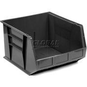 Plastic Stack & Hang Bin, 16-1/2"W x 18"D x 11"H, Black - Pkg Qty 3