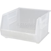 Global Industrial™ Plastic Stack & Hang Bin, 16-1/2"W x 18"D x 11"H, Clear - Pkg Qty 3