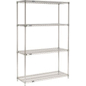 Nexel® E-Z Adjust Chrome Wire Shelving 36"W x 18"D x 86"H