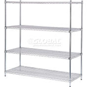 Nexel® Quick Adjust Poly-Z-Brite® Shelving 72"W x 18"D x 86"H