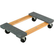 Global Industrial™ Hardwood Dolly with Carpeted Deck Ends 36 x 24 1000 Lb. Cap.