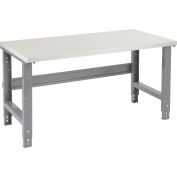 Global Industrial™ 60x30 Adjustable Height Workbench C-Channel Leg - Laminate Square Edge Gray