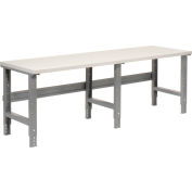 Global Industrial 96x30 Adjustable Height Workbench C-Channel Leg - Laminate Square Edge Gray