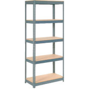 Global Industrial&#153; Extra Heavy Duty Shelving 36&quot;W x 18&quot;D x 72&quot;H With 5 Shelves, Wood Deck, Gry