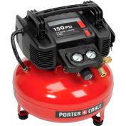 Porter Cable® C2002-WK, Portable Electric Air Compressor, 0.8 HP, 6 Gallon, Pancake, 2.6 CFM