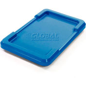 Global Industrial&#153; Blue Lid For Cross Stack And Nest Tote 25-1/8 x 16 x 8-1/2 - Pkg Qty 6