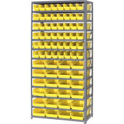 Global Industrial Steel Shelving - Total 72 4"H Plastic Shelf Bins Yellow, 36x18x72-13 Shelves