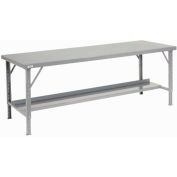 Global Industrial Heavy Duty Workbench w/ Steel Square Edge Top, 96"W x 48"D, Gray