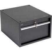 Global Industrial™ Stacking Steel Drawer, 17-1/4"W x 20"D x 12"H, Black