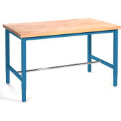 Global Industrial Packing Workbench, Maple Butcher Block Safety Edge, 60"W x 30"D