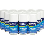 Global Industrial Automatic Air Freshener Refills, Mountain Air 7 oz. Can - 12 Refills/Case