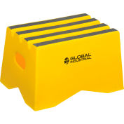 Global Industrial™ 1 Step Plastic Step Stand, 19-1/2"W x 13-1/2"L x 12"H, Yellow