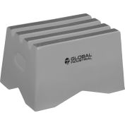 Global Industrial 1 Step Plastic Step Stand, 19-1/2"W x 13-1/2"L x 12"H, Gray