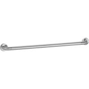 Global Industrial Straight Grab Bar, Peened Stainless Steel - 36"W x 1-1/2" Dia.