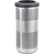 Global Industrial Perforated Stainless Steel Round Trash Can, 20 Gallon