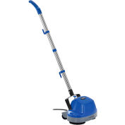 Global Industrial Mini Floor Scrubber With Floor Pads, 11" Cleaning Path