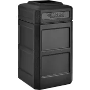 Safco Canmeleon Square Side-Open Receptacle, Black (38 gal)